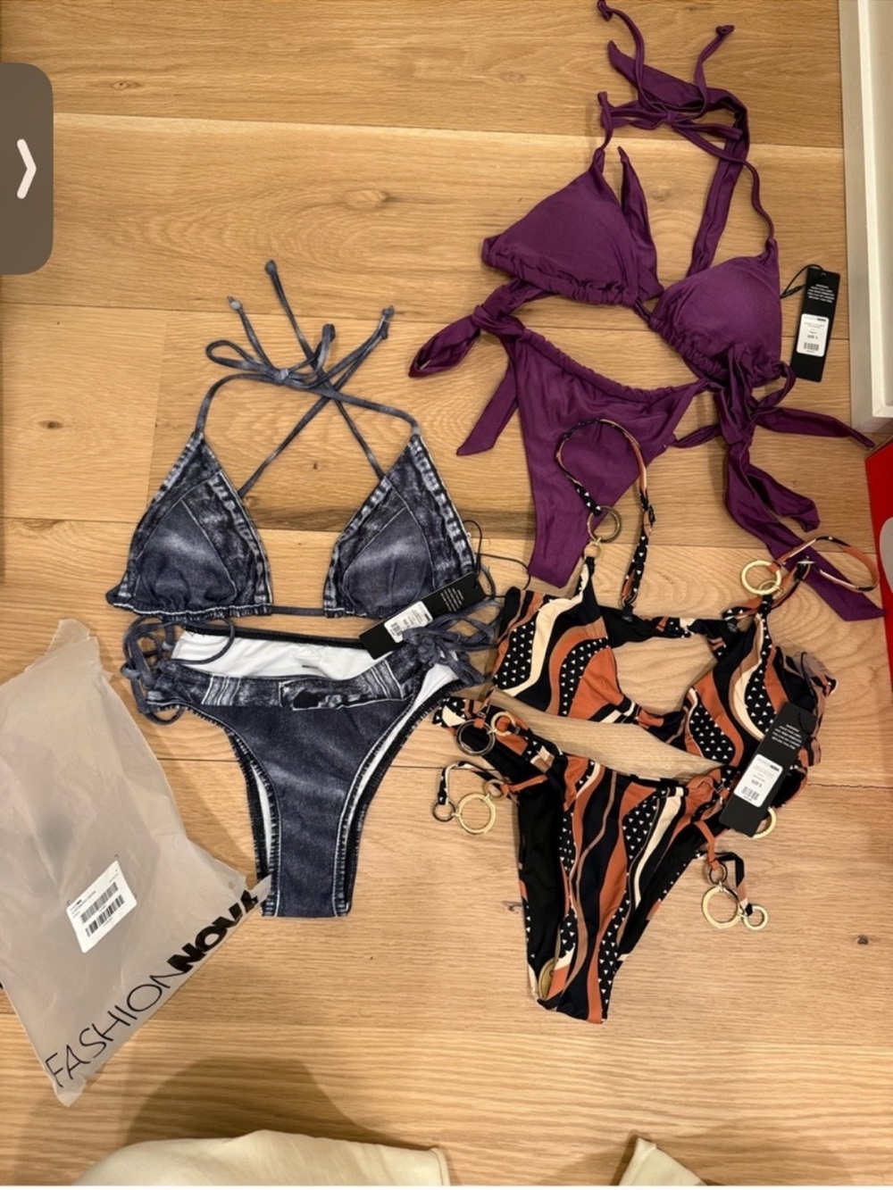 Fashion Nova sz Small Bikini lot
